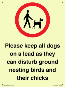 Please keep all dogs on a lead as they can disturb ground nesting birds and their chicks